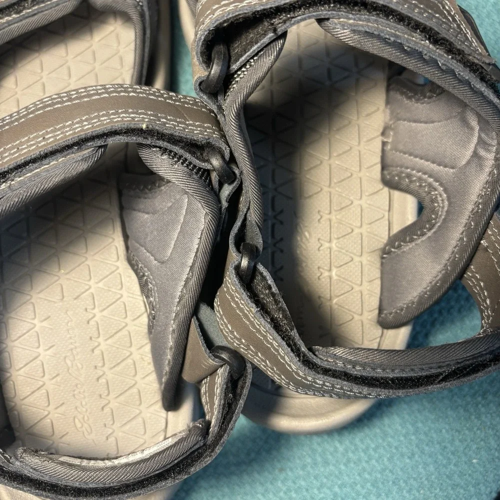 Eddie Bauer Hank Men's Strap On Sandals Size 11 M In Two Tone Grey Outdoor Comfy